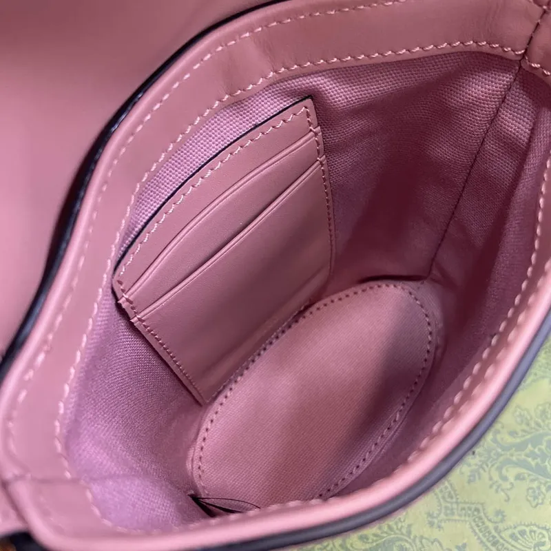 Gucci 772795 GG Super Mini Bucket Bag Světle Růžová