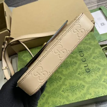 Gucci 772794 GG Super Mini Kabelka přes rameno Světle béžová