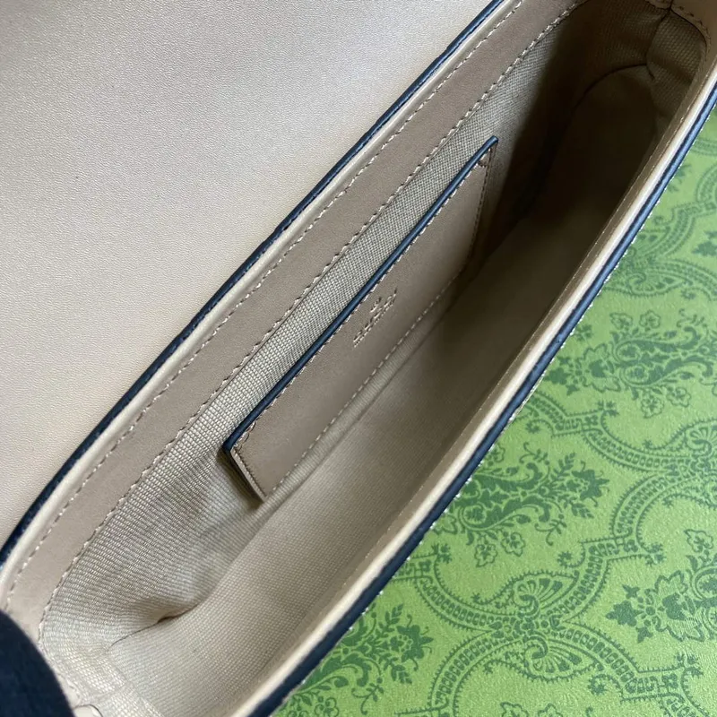 Gucci 772794 GG Super Mini Kabelka přes rameno Světle béžová