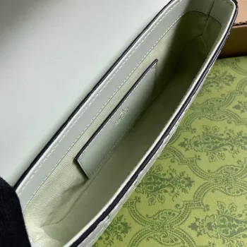 Gucci 772794 GG Super Mini Kabelka přes rameno Světle zelená