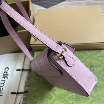 Gucci 772794 GG Super Mini Kabelka přes rameno Světle fialová