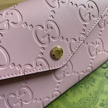 Gucci 772794 GG Super Mini Kabelka přes rameno Světle fialová