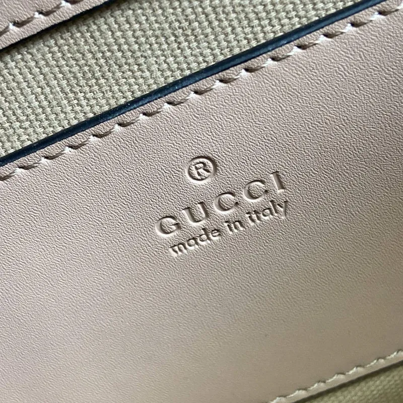 Gucci 772794 GG Super Mini Kabelka přes rameno Růžová béžová