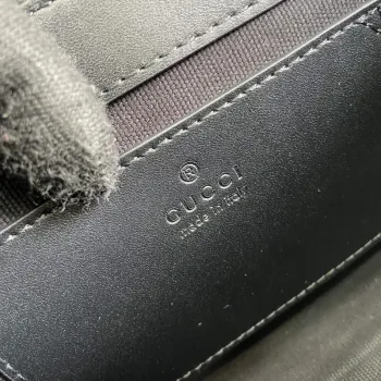 Gucci 772794 GG Super Mini Ramenní Taška Černá
