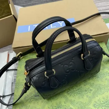 Gucci 790130 GG Super Mini Taška s horním držadlem Černá
