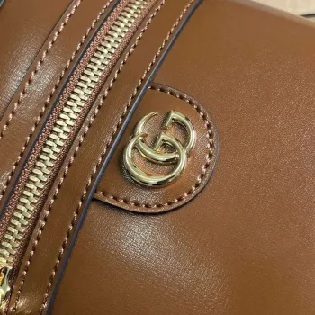 Gucci 760200 Mini Bamboo Ramenní Taška Hnědá