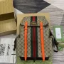 Gucci 598140 Ophidia GG Střední batoh Jasně oranžový