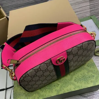Gucci 752591 Ophidia GG Malá Křížová Taška Fuchsie