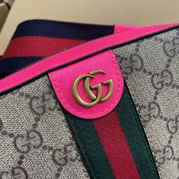 Gucci 752591 Ophidia GG Malá Křížová Taška Fuchsie