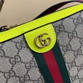 Gucci 699439 Ophidia GG Malá Krosbody Taška Fluorescenční žlutá