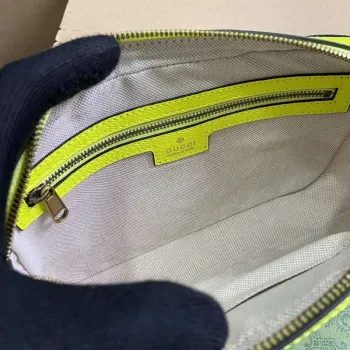 Gucci 699439 Ophidia GG Malá Krosbody Taška Fluorescenční žlutá