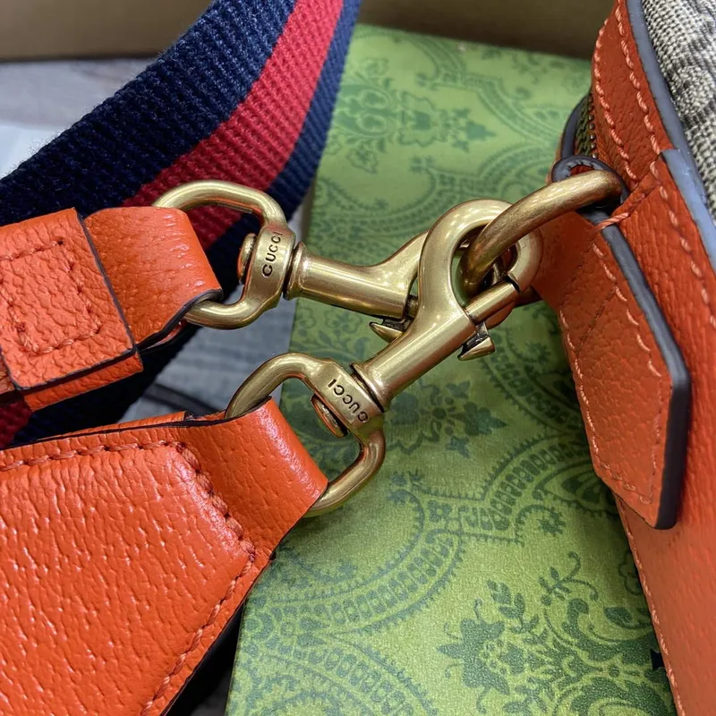 Gucci 699439 Ophidia GG Malá Krosbody Taška Jasně oranžová