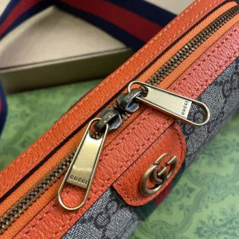 Gucci 699439 Ophidia GG Malá Krosbody Taška Jasně oranžová