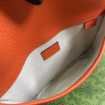 Gucci 752597 Ophidia GG Malá Pásková Taška Oranžová