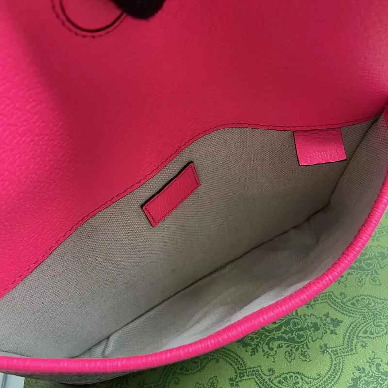 Gucci 752597 Ophidia GG Malá ledvinka Růžová červená