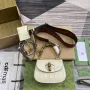 Gucci 786482 Gucci Bamboo 1947 Mini Taška s Horním Držadlem Bílá