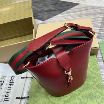 Gucci 782908 Mini Bucket Ramenní Taška Červená