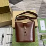 Gucci 782908 Mini Bucket Ramenní Taška Hnědá