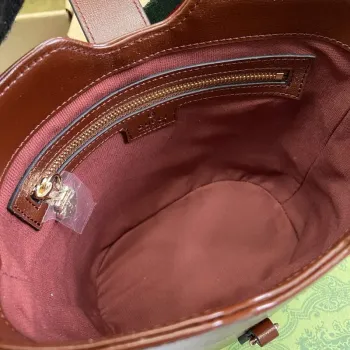 Gucci 782908 Mini Bucket Ramenní Taška Hnědá