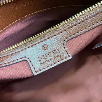 Gucci 782908 Mini Bucket Ramenní Taška Hnědá