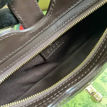 Gucci 786015 Gucci Moon Side Mini Kabelka přes rameno Hnědá