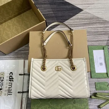 Gucci 779727 GG Marmont malá taška přes rameno bílá