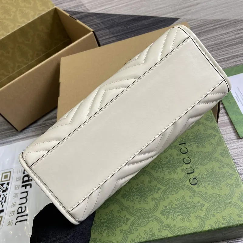 Gucci 779727 GG Marmont malá taška přes rameno bílá