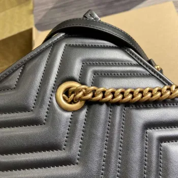 Gucci 779724 GG Marmont Střední Taška přes Rameno Černá