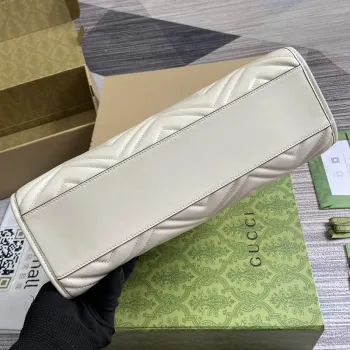 Gucci 779724 GG Marmont Střední Tote Taška Bílá
