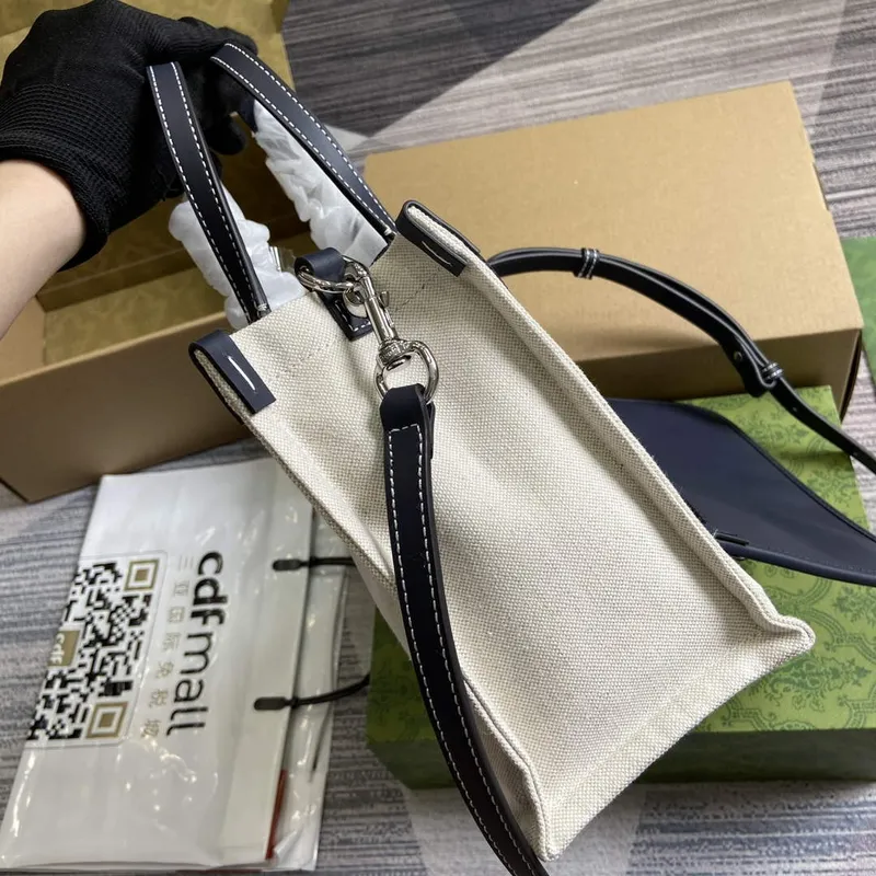 Gucci 772144 Mini Tote Bag s potiskem Gucci modrá