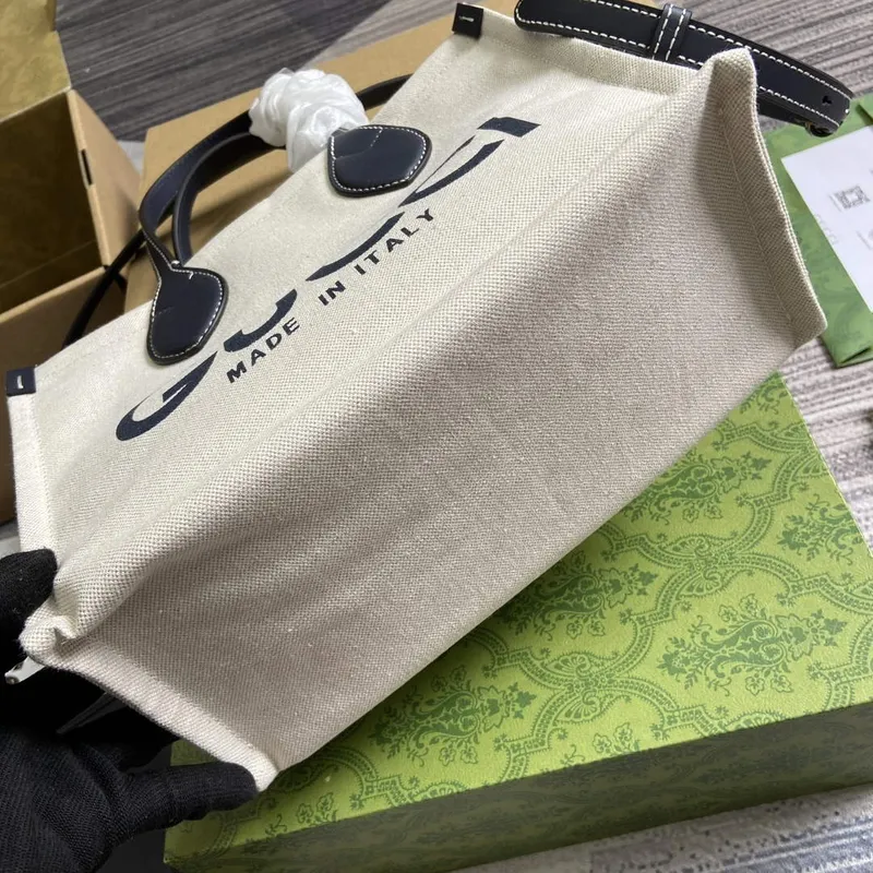 Gucci 772144 Mini Tote Bag s potiskem Gucci modrá