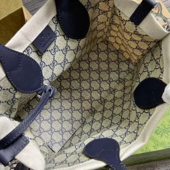 Gucci 772144 Mini Tote Bag s potiskem Gucci modrá