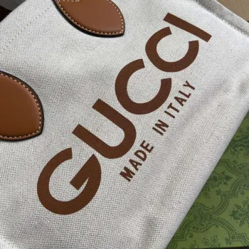 Gucci 772144 Mini Tote Bag s potiskem Gucci světle hnědá