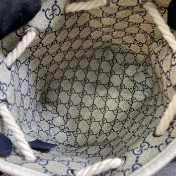 Gucci 777166 Mini Ramenní Taška S Gucci Potiskem Modrá