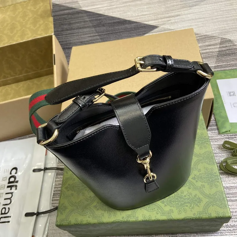 Gucci 782908 Mini Bucket Shoulder Bag Černá