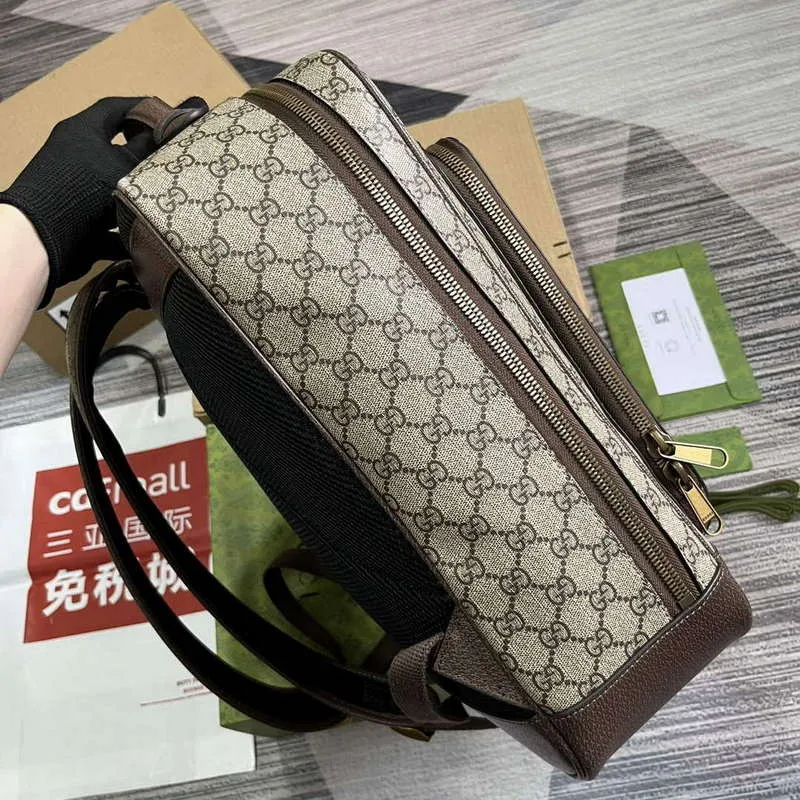Gucci 745718 Ophidia GG Střední batoh Hnědý