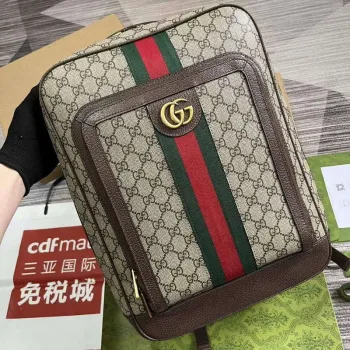 Gucci 745718 Ophidia GG Střední batoh Hnědý