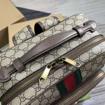 Gucci 745718 Ophidia GG Střední batoh Hnědý