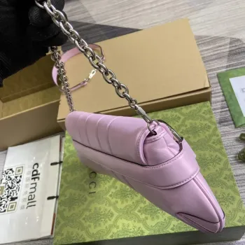 Gucci 764255 Gucci Horsebit Chain Střední kabelka přes rameno Symphony powder