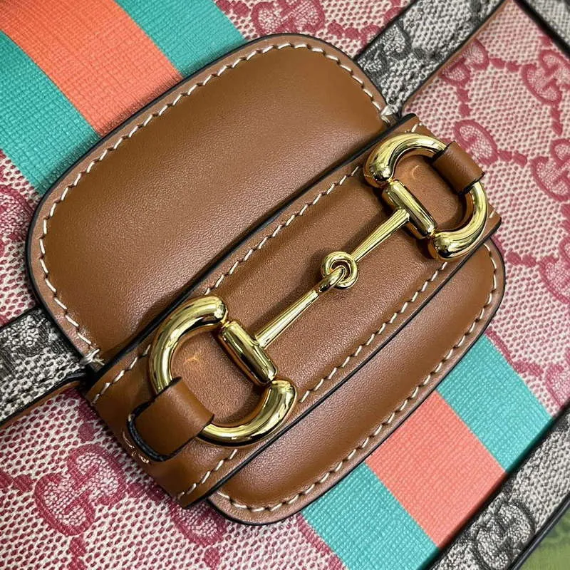 Gucci 658574 Gucci Horsebit 1955 Mini Taška Červený Tisk