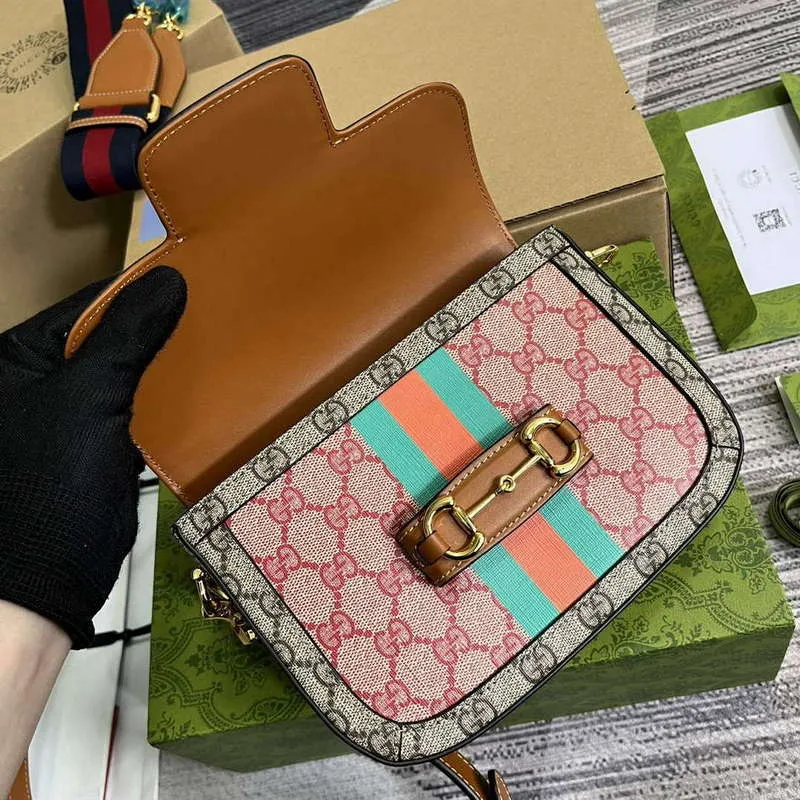 Gucci 658574 Gucci Horsebit 1955 Mini Taška Červený Tisk