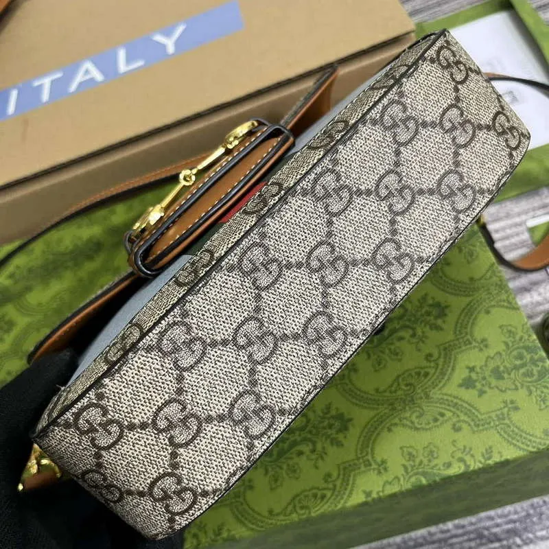 Gucci 658574 Gucci Horsebit 1955 Mini Taška Modrá