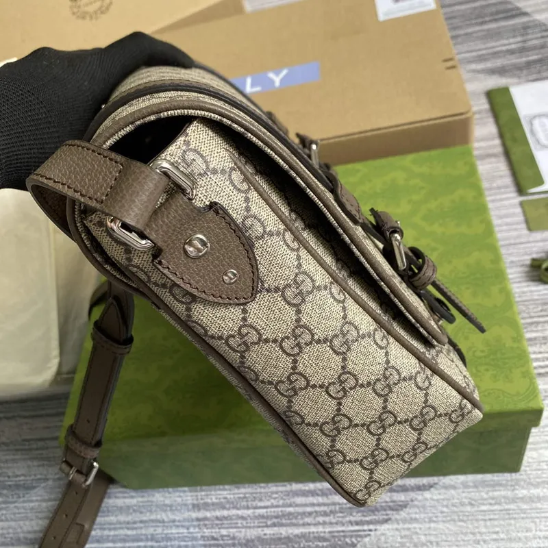 Gucci 658542 GG Messenger Bag Hnědá