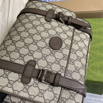 Gucci 658542 GG Messenger Bag Hnědá