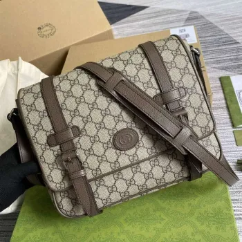 Gucci 658542 GG Messenger Bag Hnědá