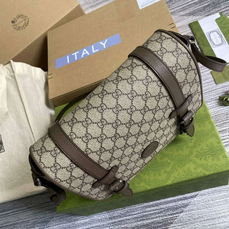 Gucci 658542 GG Messenger Bag Hnědá