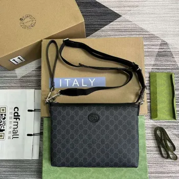 Gucci 726833 Messenger Bag s propleteným G černá