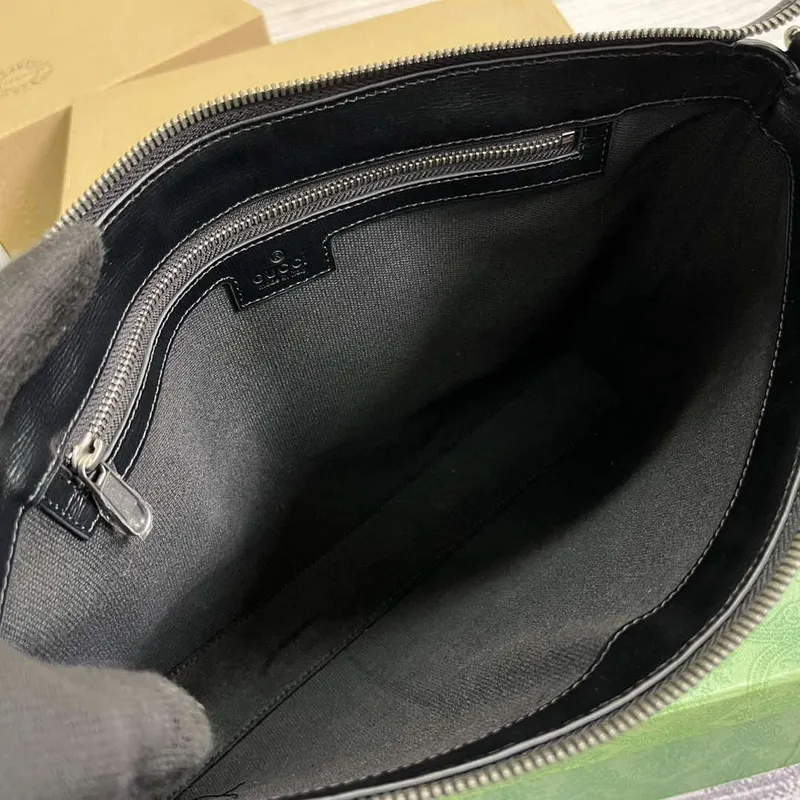 Gucci 726833 Messenger Bag s propleteným G černá