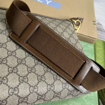 Gucci 726833 Messenger Bag s propleteným G Hnědá