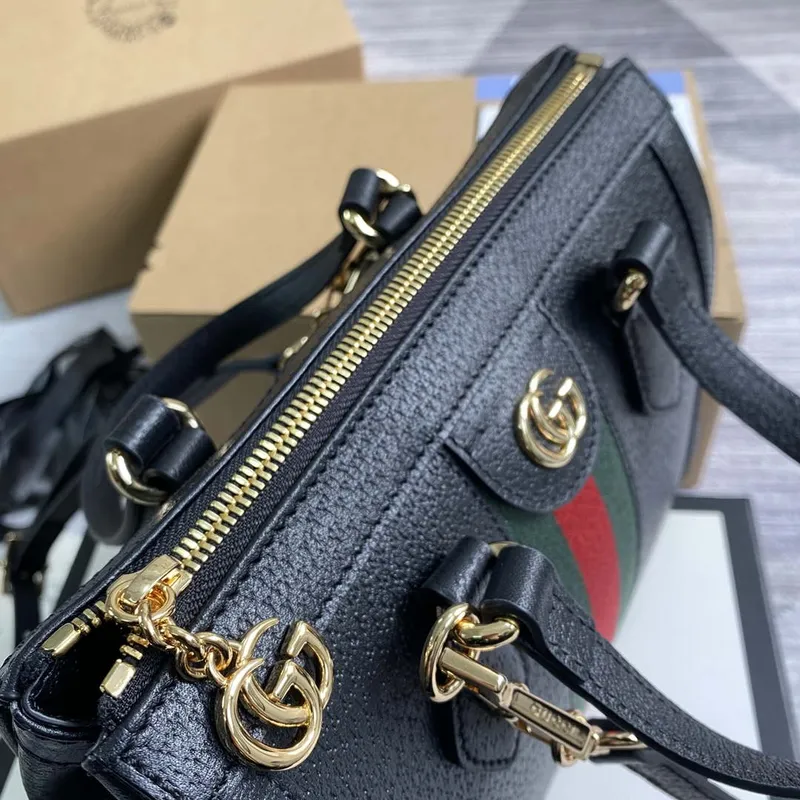 Gucci 547551 Ophidia Malá GG Tote Taška Černá kůže